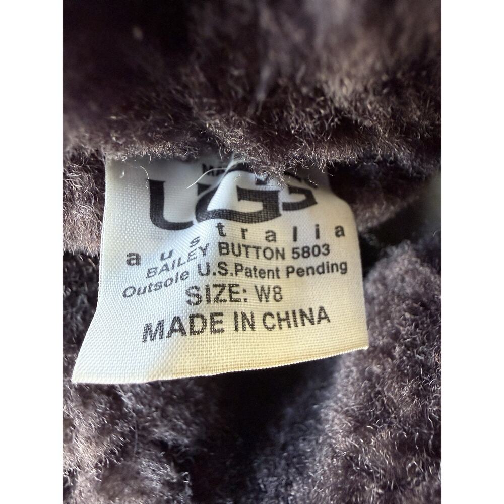 Ugg Australia Bailey Button II Ankle Sheepskin Boots Brown Women’s Size 8 - Picture 9 of 14